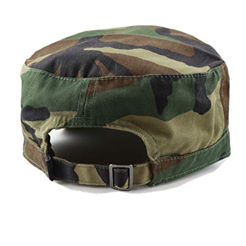 The Hat Depot Cadet Military Army Baseball Cap Tie Dye & Washed Cotton Basic & Distressed Cadet Brushed Cotton Cap - color: 1. Basic - Wood Camo
