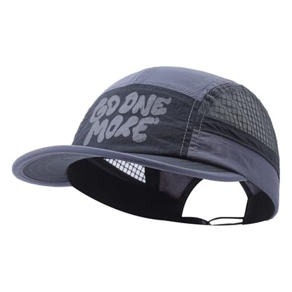 Mesh 5 Panel Baseball Cap Summer Short Brim Hats for Men Women Breathable Lightweight Dad Hat Umpire Cadet Cap - color: Mg-slcwdy2509-grey