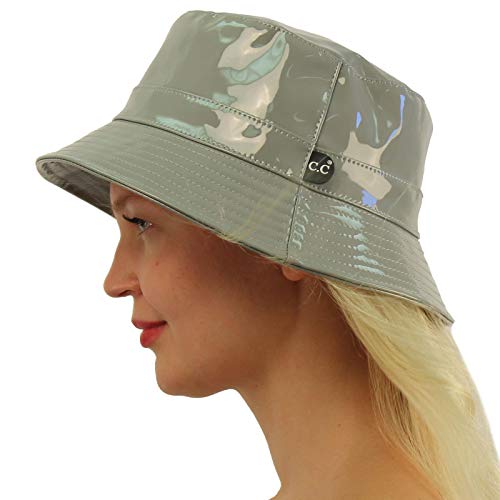 C.C Rain Waterproof Bucket Boonie Bush Fisherman Hiking Wide Brim Cap Hat - color: Gray