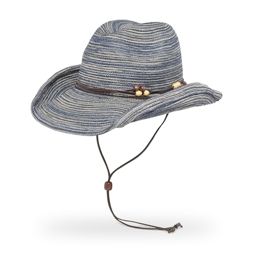 Sunday Afternoons Sunset Hat UPF 50+ Western Women's Sun Hat - color: Denim, size: Medium