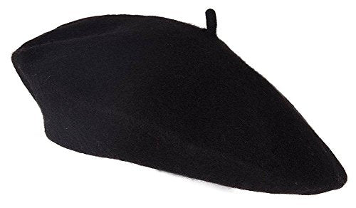 TOP HEADWEAR Wool Blend French Bohemian Beret - color: Black