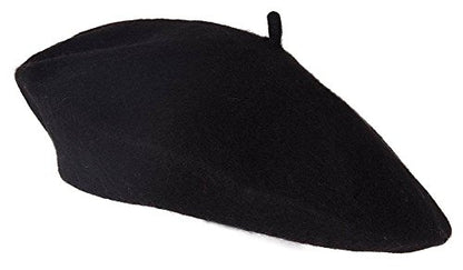 TOP HEADWEAR Wool Blend French Bohemian Beret - color: Black