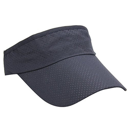 Mens Summer Quick-Dry Run Long Brim Empty Top Baseball Tennis Sun Hat Cap Visor - color: Navy