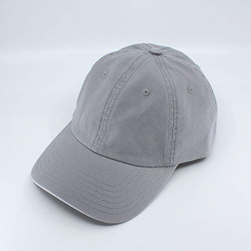Classic Blank Dad Hat Cotton Adjustable Strap Baseball Cap - color: Gray