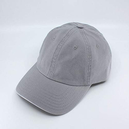 Classic Blank Dad Hat Cotton Adjustable Strap Baseball Cap - color: Gray