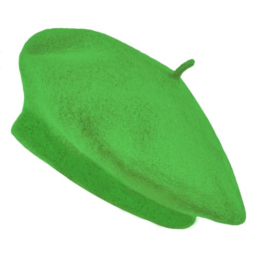 Jolbndcv 1PCS Beret, French Beanie, Outdoor, Winter, Fashion Lady Hat (1 Pcs L-Green)