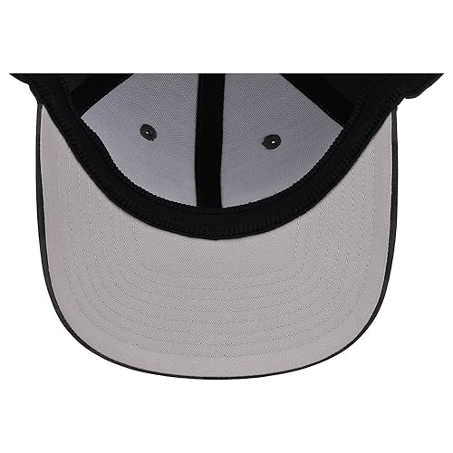 Lids Blank All Star Classic Structured Stretch Fitted Baseball Cap – Curved Bill Hat for Men and Women - color: Black/Camo, size: Large-X-Large