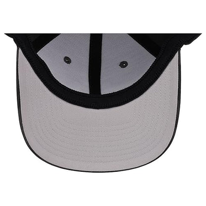 Lids Blank All Star Classic Structured Stretch Fitted Baseball Cap – Curved Bill Hat for Men and Women - color: Black/Camo, size: Large-X-Large