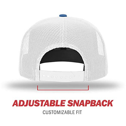Richardson Unisex 511 Flatbill Trucker Adjustable Snapback Baseball Cap - color: Royal/White