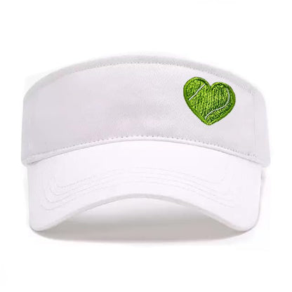 Embroidered Pickleball Visor Men Women,Gifts for Pickleball Lovers - color: White, style: Tennis Heart
