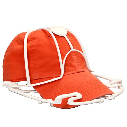 Perfect Curve Cap Washer - Hat and Visor Cleaning Rack. for Hats with Flat and Curved Brims. Made in USA. - color: White