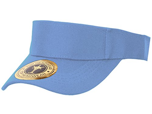 TOP HEADWEAR Solid Adjustable Blank Visor - color: Sky Blue