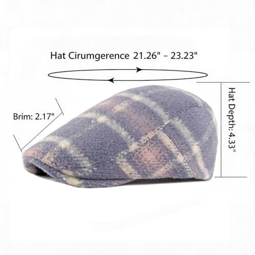 Idopy Men`s Classic Adjustable Ivy Irish Newsboy Golf Cap Hat - color: 451 Purple
