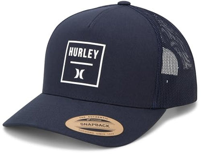 Hurley Mens Trucker Hat Fairway Mesh Trucker Hat, Quick Dry Snapback - color: Navy