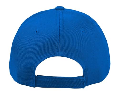 TK Flex Blank Hats, Adjustable Plain Hats, Casual Women's and Men's Hats, Baseball Caps for Patches and Embroidery, 12 Pack - color: Royal Blue