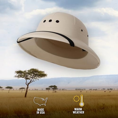 Rothco Pith Helmet - Safari-Style Hat for Sun Protection for Outdoor Adventures - color: White