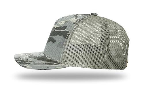 Richardson 112FP & 112PFP Classic Fit Five-Panel Snapback Trucker Cap |OSFM - color: Digital Camo/Light Green