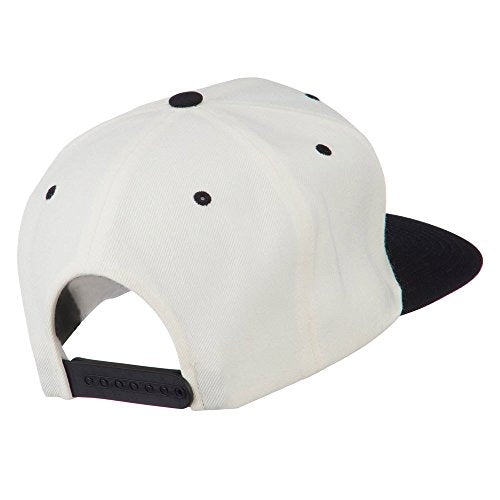 Old English K Embroidered Flat Bill Cap - color: Natural Black