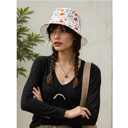 Bucket Hat for Men Women Funny Holiday Fishing Hat Cute Fisherman Cap - color: Fpurple