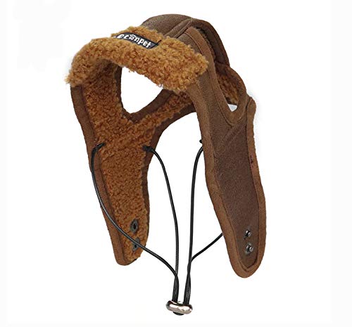 Leconpet Dog Aviator Hat, Dog Winter Pilot Hat with Ear Flaps for Cold Weather (XXL, Coffee) - color: Coffee, size: 2X-Large (Pack of 1)