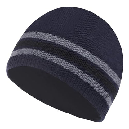 Oversize XXL Winter Beanie Knit Hat for Men - color: A1-navy