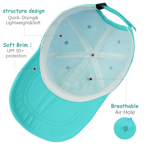 ZOORON Soft Brim Baseball Cap Low Profile Unstructured Dad Hat, Adjustable Washer Friendly Sport Hats for Golf Running - color: 1pack-sky Blue