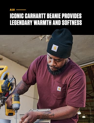 Carhartt Men's Iconic A18 Watch Cap Beanie - color: Dark Brown/Sandstone