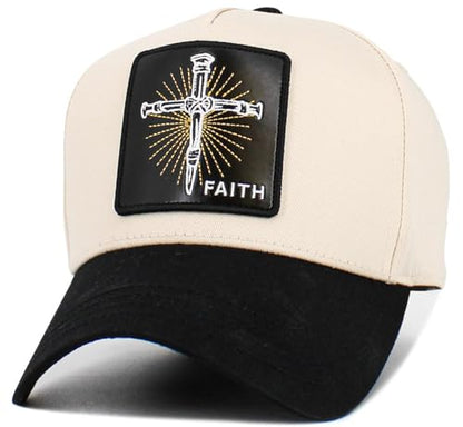 KBETHOS Praying Hands Rosary Dad Hat Baseball Cap Unconstructed Polo Style Adjustable Unisex - color: Natural Black Faith Snapback
