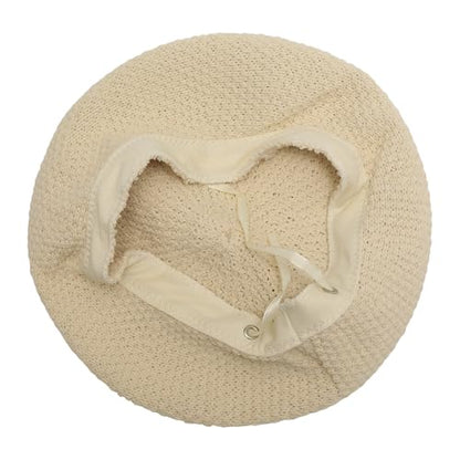 ZLYC Women French Beret Hat Winter Knitted Stretchable Beret Artist Cap - color: Knit Beige