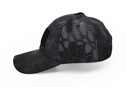 UltraKey Military Tactical Operator Cap, Outdoor Army Hat Hunting Camouflage Baseball Cap - color: Black Python Pattern