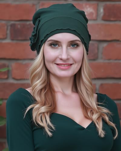 osvyo Chemo Headwear Turban Cap for Women - Cancer Beanie Hair Loss Sealed Packaging - color: Cotton-light-olive