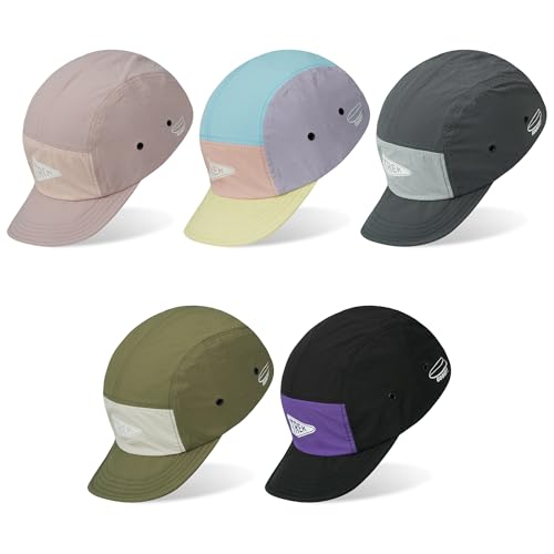Clakllie Quick Dry Short Brim Hats for Men 5 Panel Running Hat Waterproof Baseball Cap Outdoor Hiking Hat Flat Bill Cadet Cap - color: Cdus-bssd2567-baby Blue