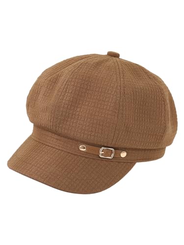 Women Beret Newsboy Hats Classic Autumn Spring Winter Cap - color: Coffee-2