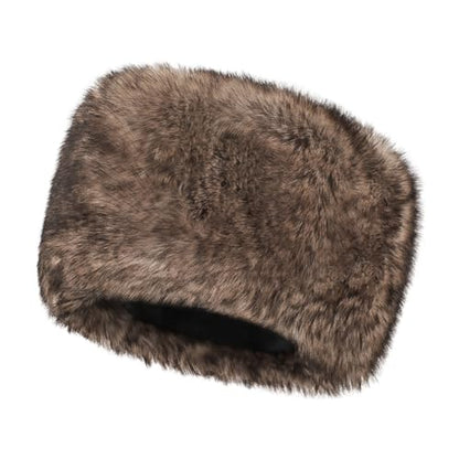 Men Winter Trapper Hat Faux Fur Russian Trooper Hat Furry Ushanka Hat Warm Dad Hat Outdoor Windproof Hunting Ski Cap - color: Brown