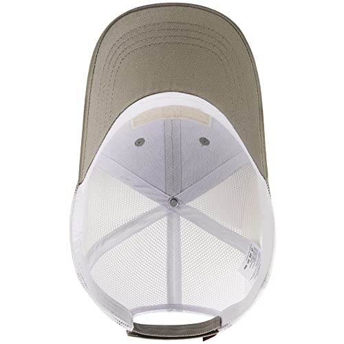 BASSDASH Altimate Fishing Hat Mesh Back for Men Women Adjustable Baseball Trucker Cap - color: Grey/Fish Flag