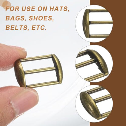 uxcell Metal Baseball Cap Buckle, Adjustable Cap Strap Adjuster Slider Bag Belt Strap - color: Green