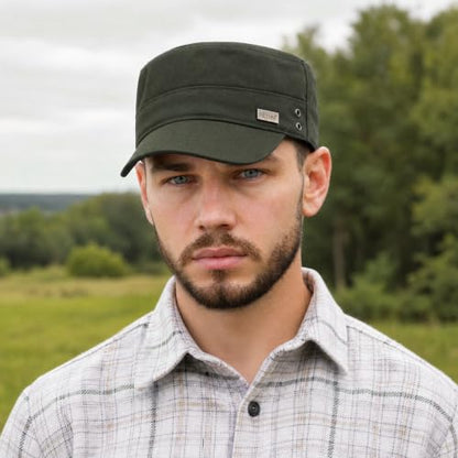 Unisex Basic Cadet Army Caps Everyday Military Style Hat - color: Army Green 2