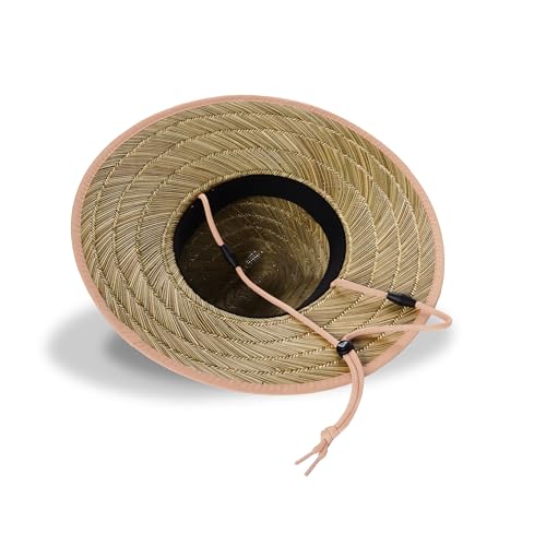Roxy Girls' Tomboy Woven Straw Hat | Wide Brim | Adjustable | Sun Protection | Beach | Vacation | Natural - color: Impala