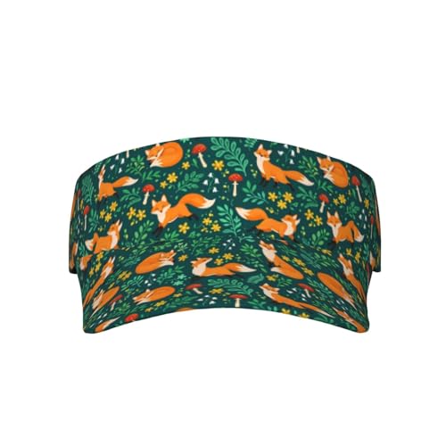 Unisex Adjustable Sports Sun Visor - color: Forest Fox
