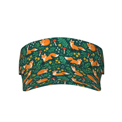 Unisex Adjustable Sports Sun Visor - color: Forest Fox
