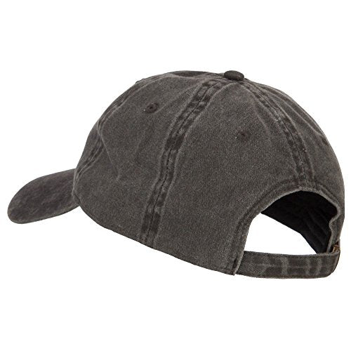 e4Hats.com Pine Tree Embroidered Washed Buckle Cap - color: Black