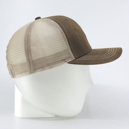 Heavy Washed Coated Canvas Wax-Look Adjustable Low Profile Men Women Baseball Cap - color: Brown/Khaki