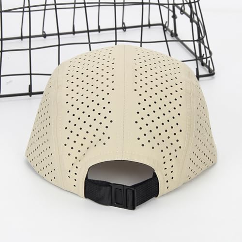 COOLSOME Five Panels Hat Basic Daily Wear Breathable Mesh Airy Quick Dry Cap - color: Laser Mesh|khaki L 60-62cm