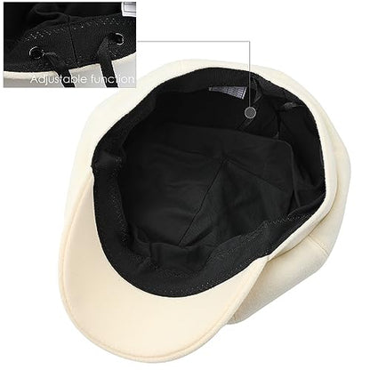 Sumolux Women Beret Newsboy Hat French Cap Classic Winter - color: Beige