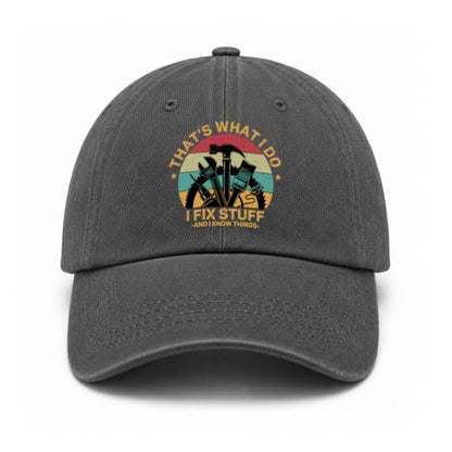 Pishavi That's What I Do I FIx Stuff and I Know Things Black Baseball Cap