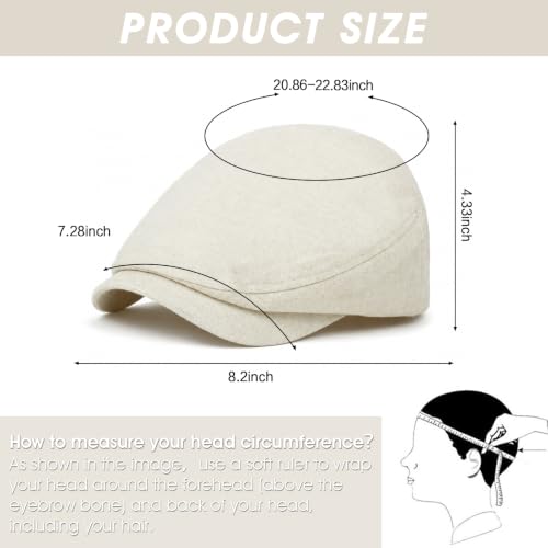 3Pcs Men's Newsboy Caps Cotton Cooling Hat Adjustable Flat Cap for Men - color: S2-coffee+beige+black