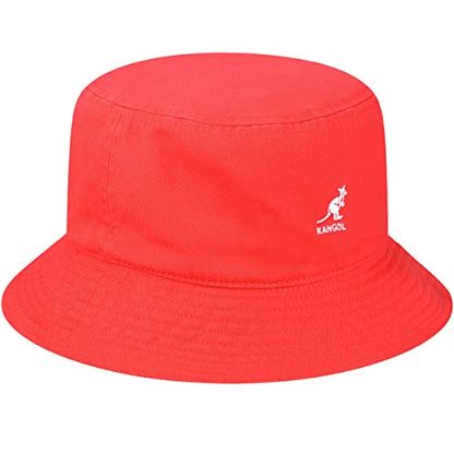 Kangol Washed Bucket Hat Lemon Sorbet - color: Cherry Glow, size: Large