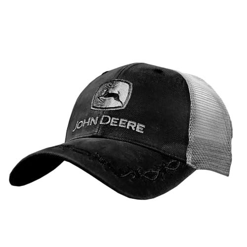 John Deere Farm State Pride Contrast Mesh Back Core Baseball Cap - color: Black