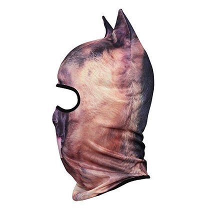 WTACTFUL 3D Animal Ears Balaclava, Breathable Face Mask for Halloween - color: German Shepherd Meb-11