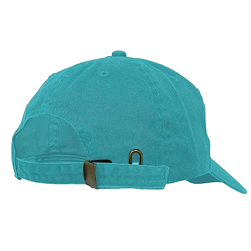 Glory Max 100% Cotton Baseball Cap Classic Plain Low Profile Golf Dad Hat Buckle Adjustable - color: Teal
